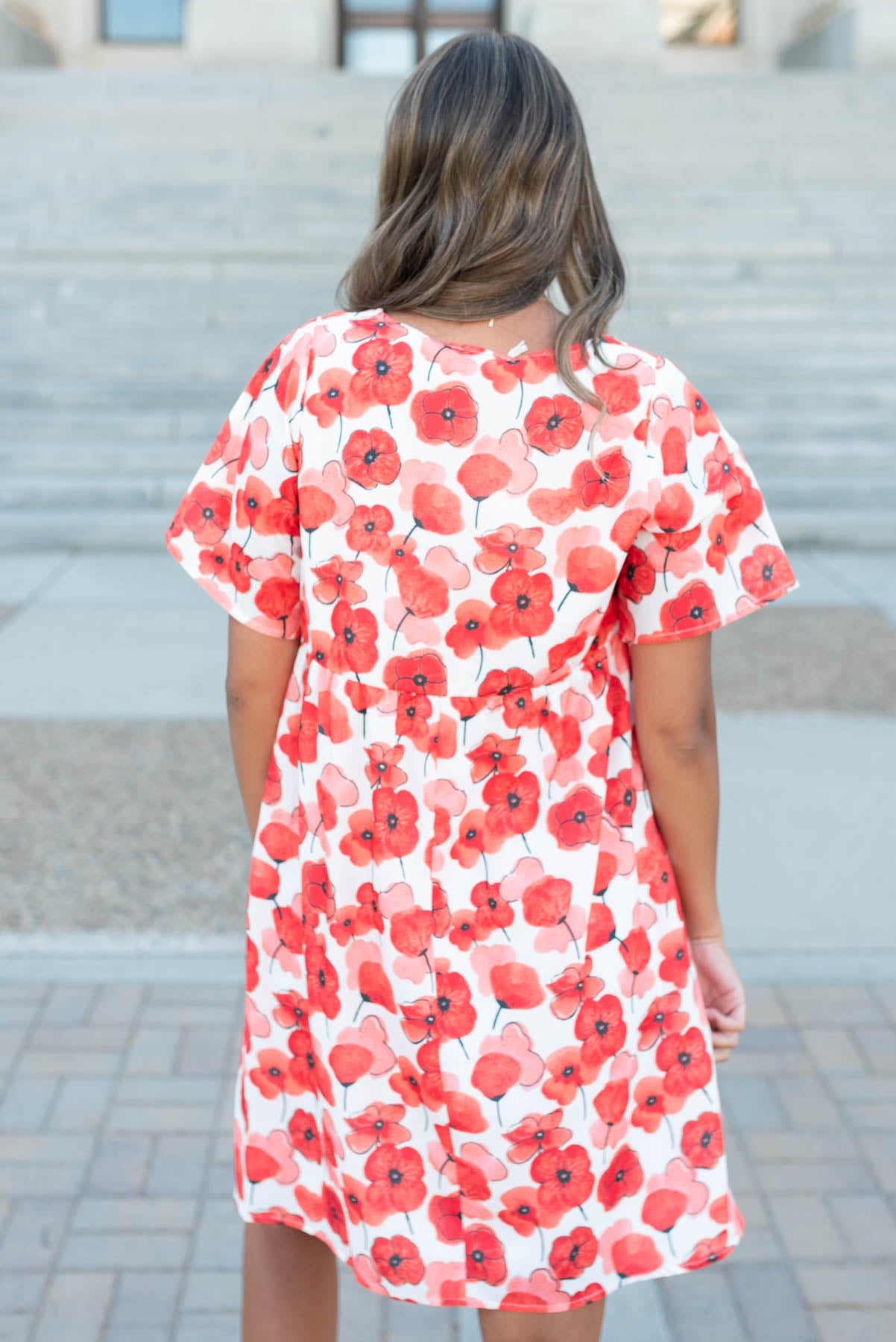 Back view of the plus size poppi dress