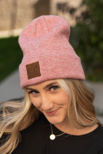 Berry knit beanie