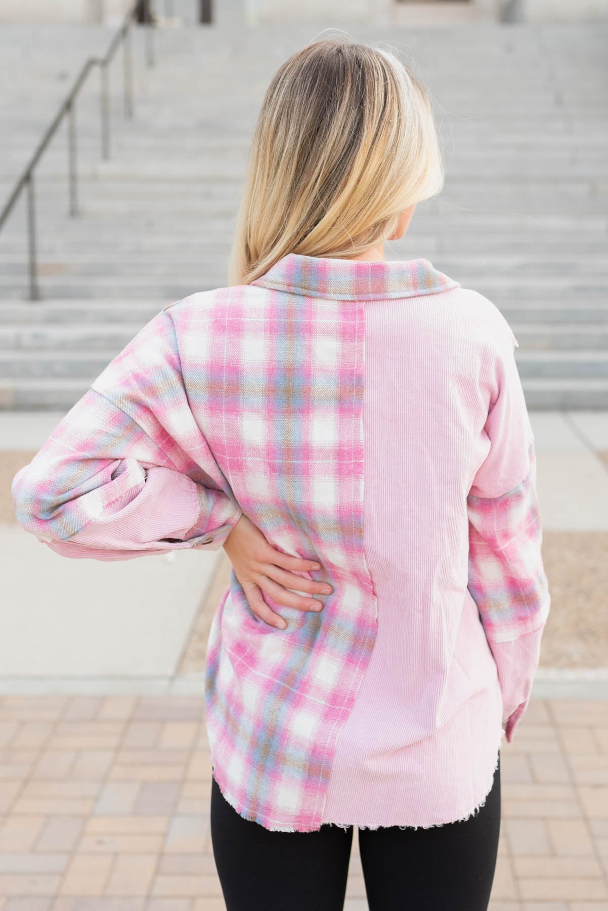 Sharla Pink Plaid Shacket