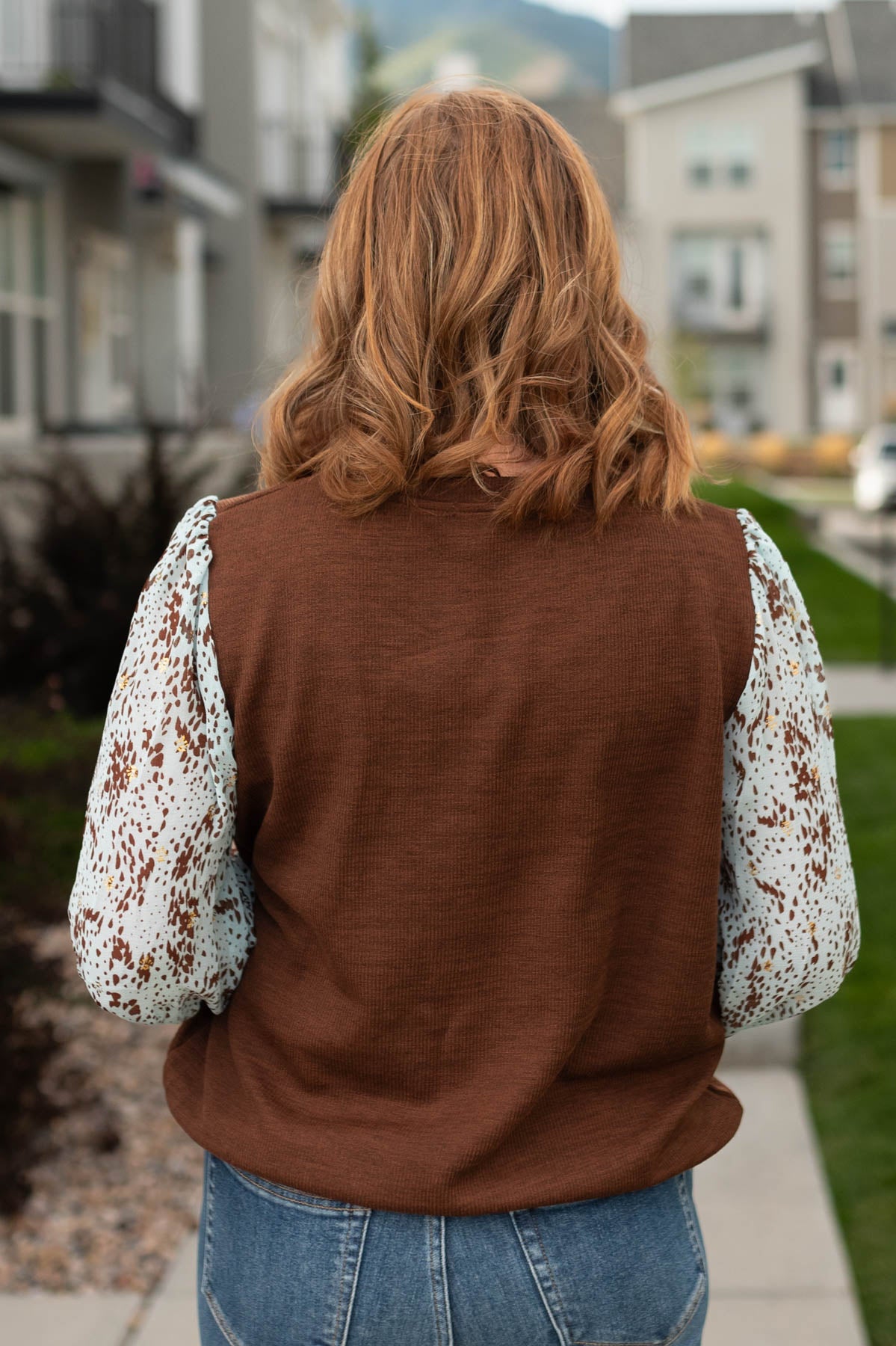 Back view of a hot chocolate top