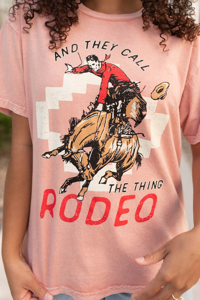 Close up of the thing rodeo graphic tee