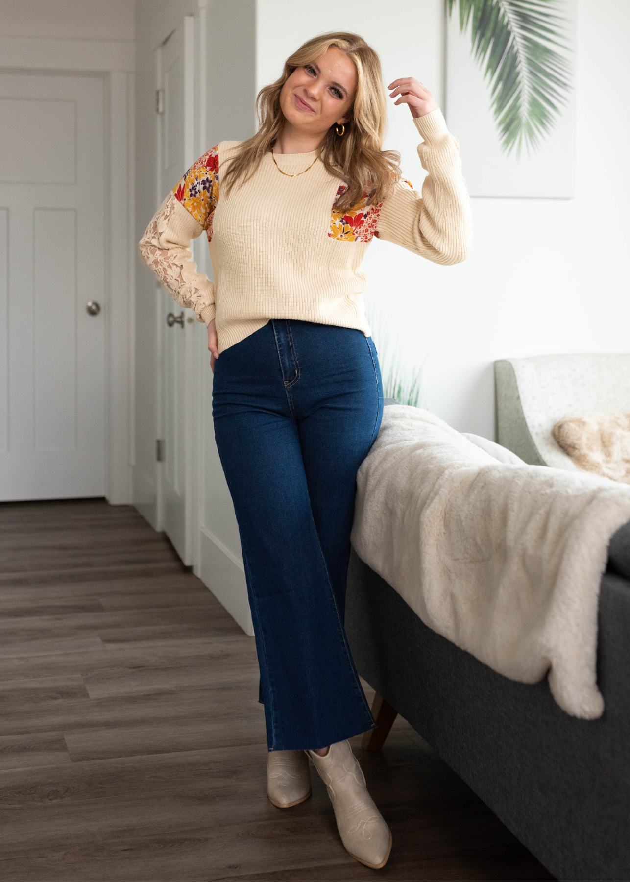 Tina Dark Denim Wide Leg Pants