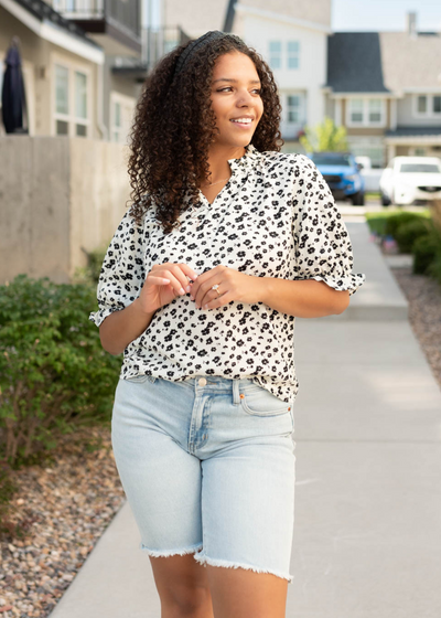 Black floral top