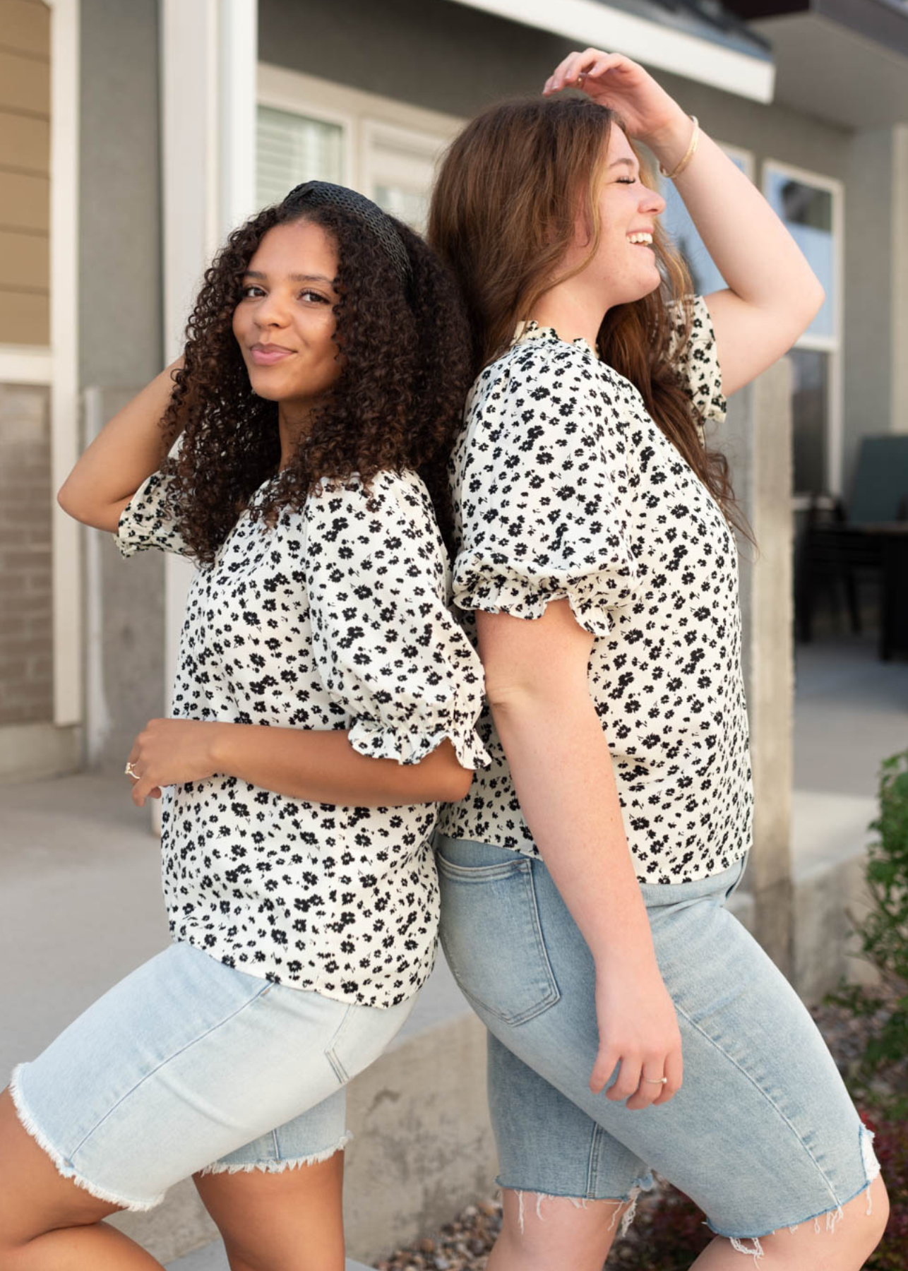 Valery Black Floral Top