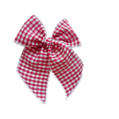 Red gingham bow