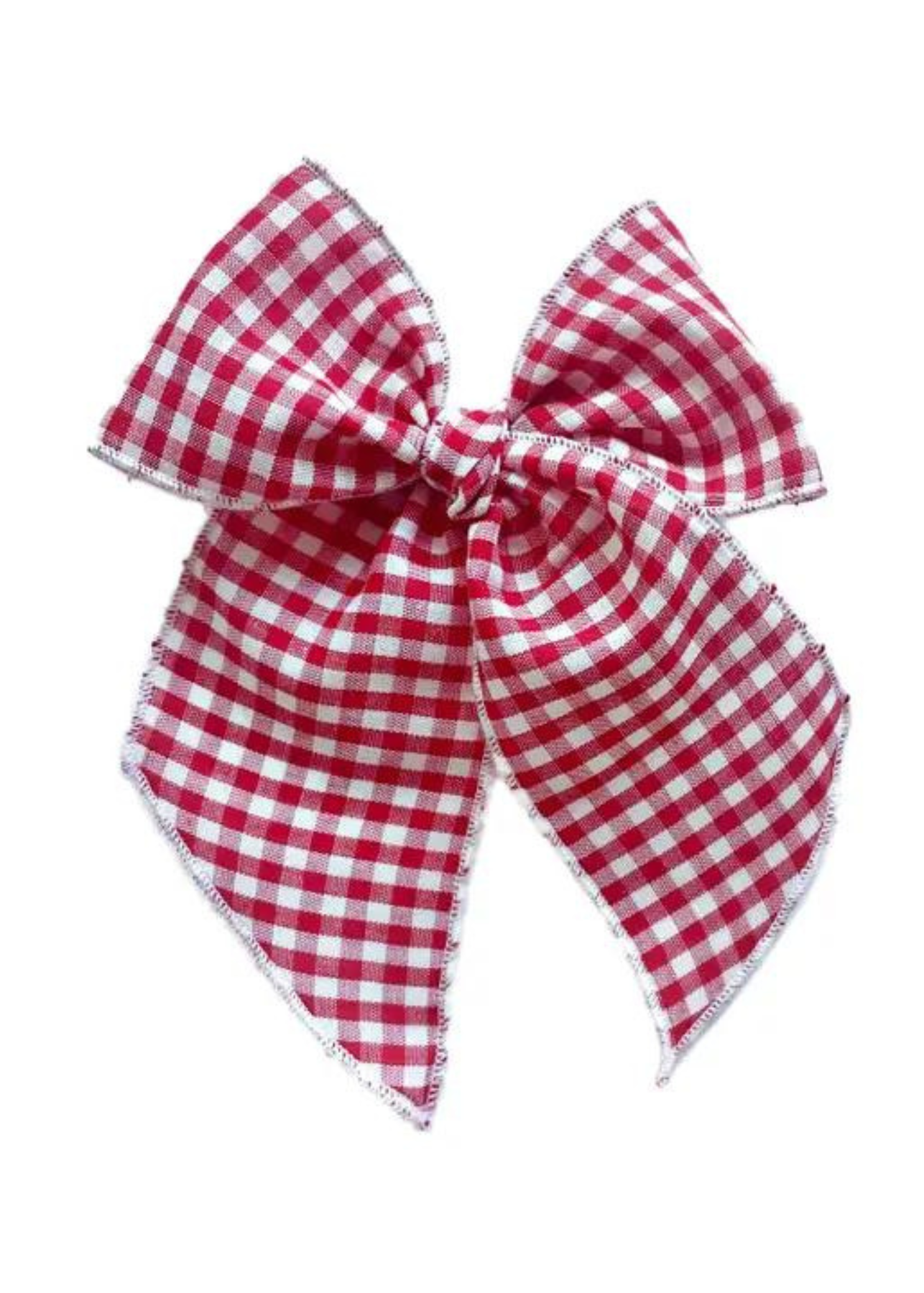 Elle Red Gingham Bow