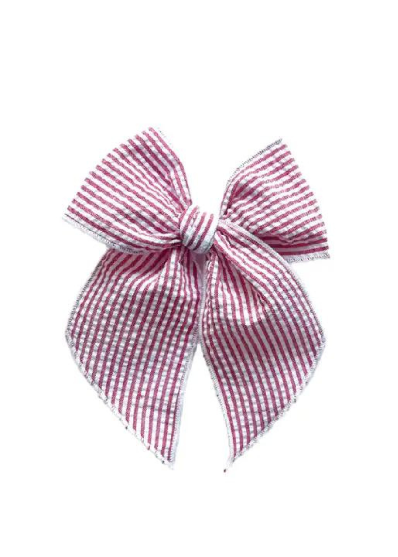 Elle Red Stripe Bow