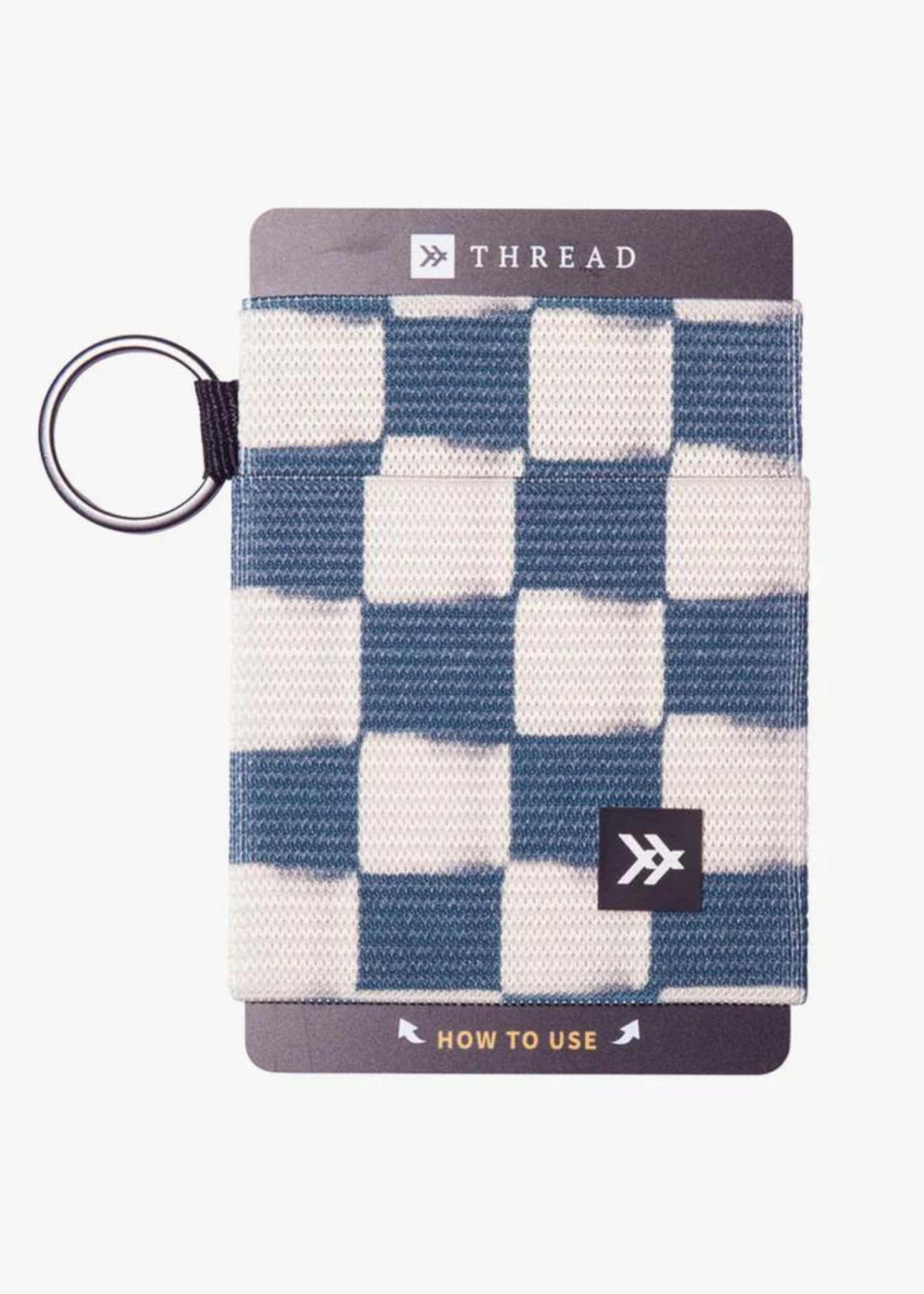 Thread Wallets Faded Check Elastic Wallet