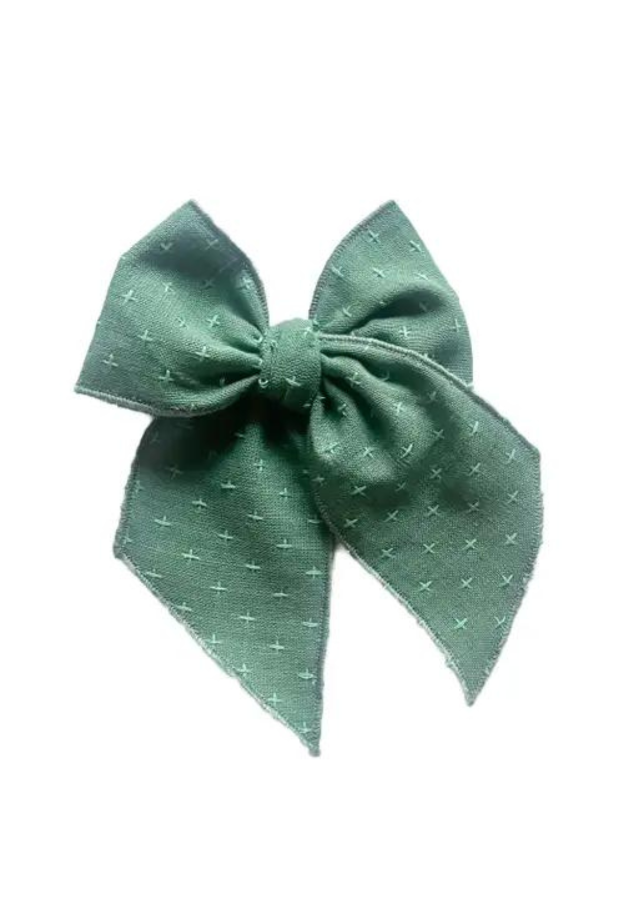 Elle Evergreen Cross Stitch Bow