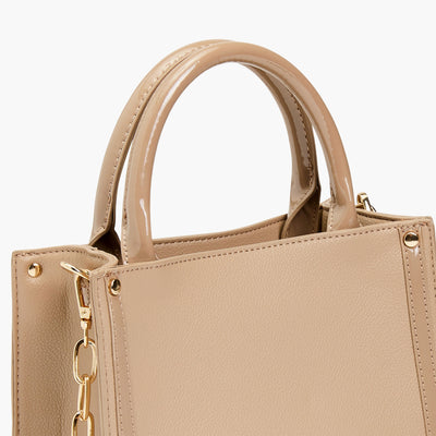 Juniper Taupe Mini Satchel Handbag