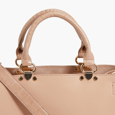 Delphia Nude Satchel Handbag