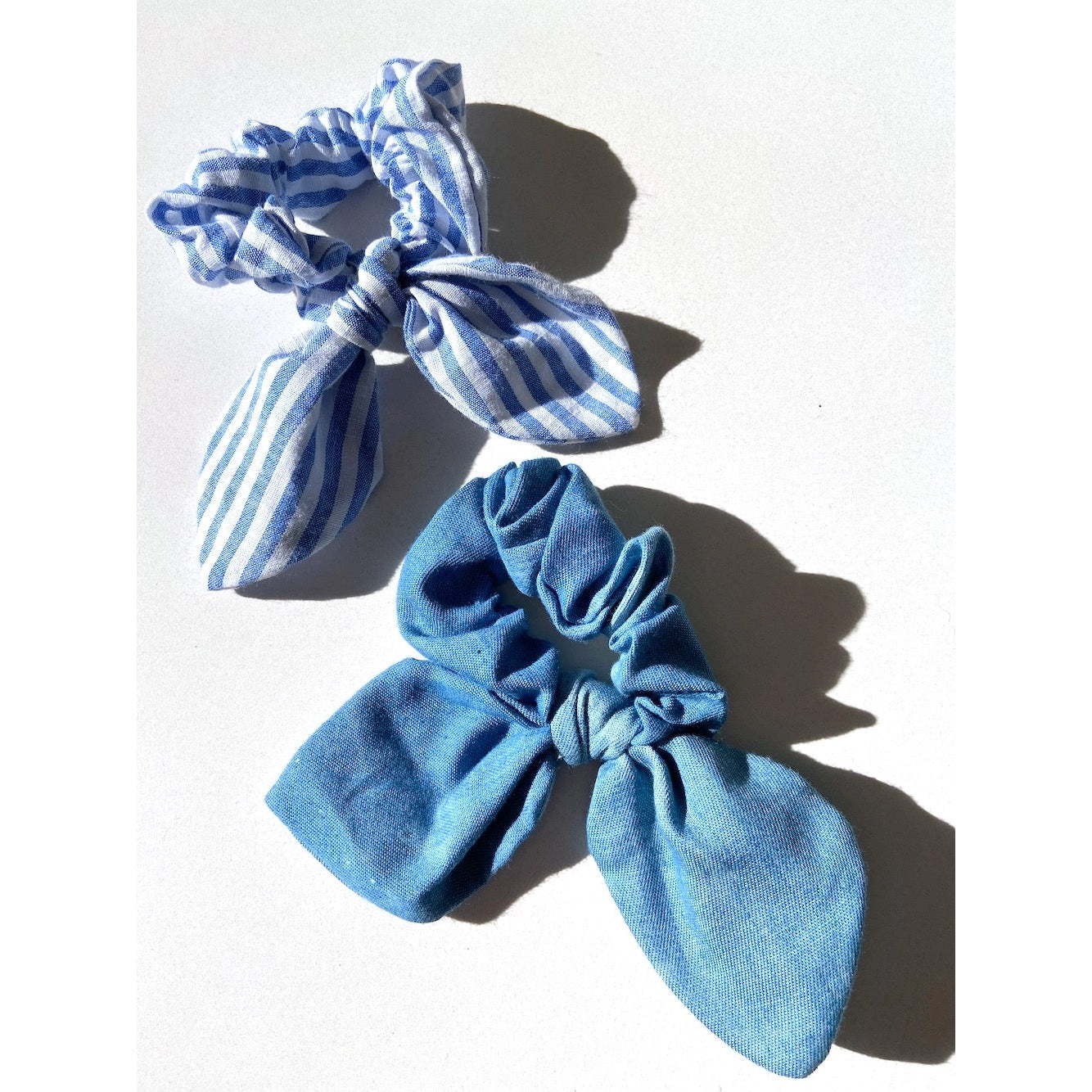 Melbourne 2pc Denim Bow Scrunchie Set