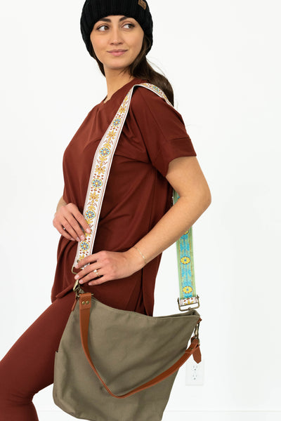 Simone Olive Slouchy Crossbody Bag