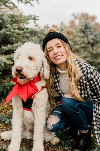 Emmie Black Knit Pom Pom Beanie