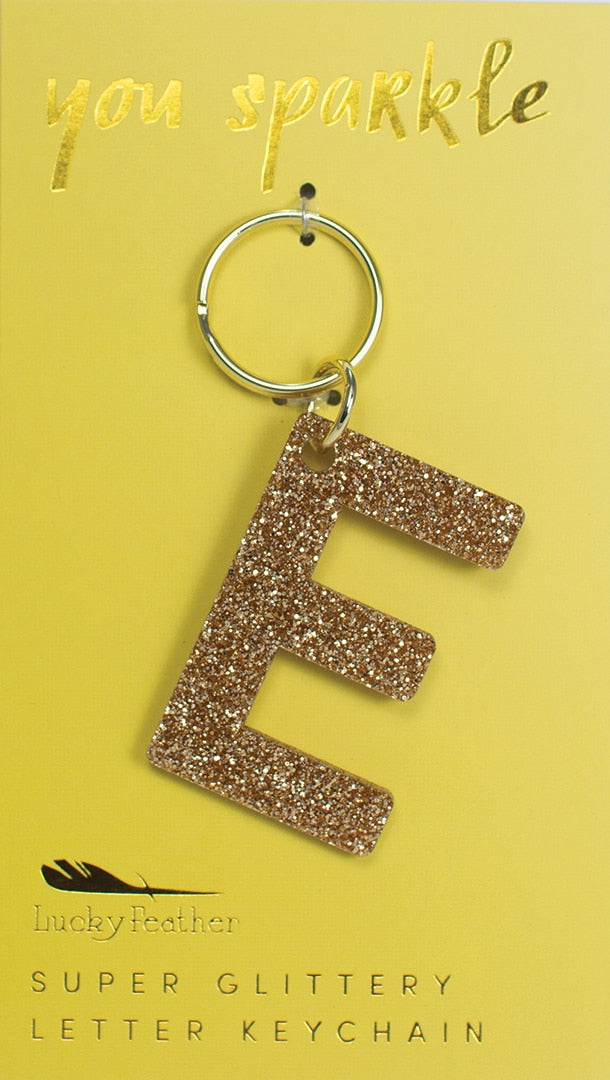 Lucky Feather Glitter Letter