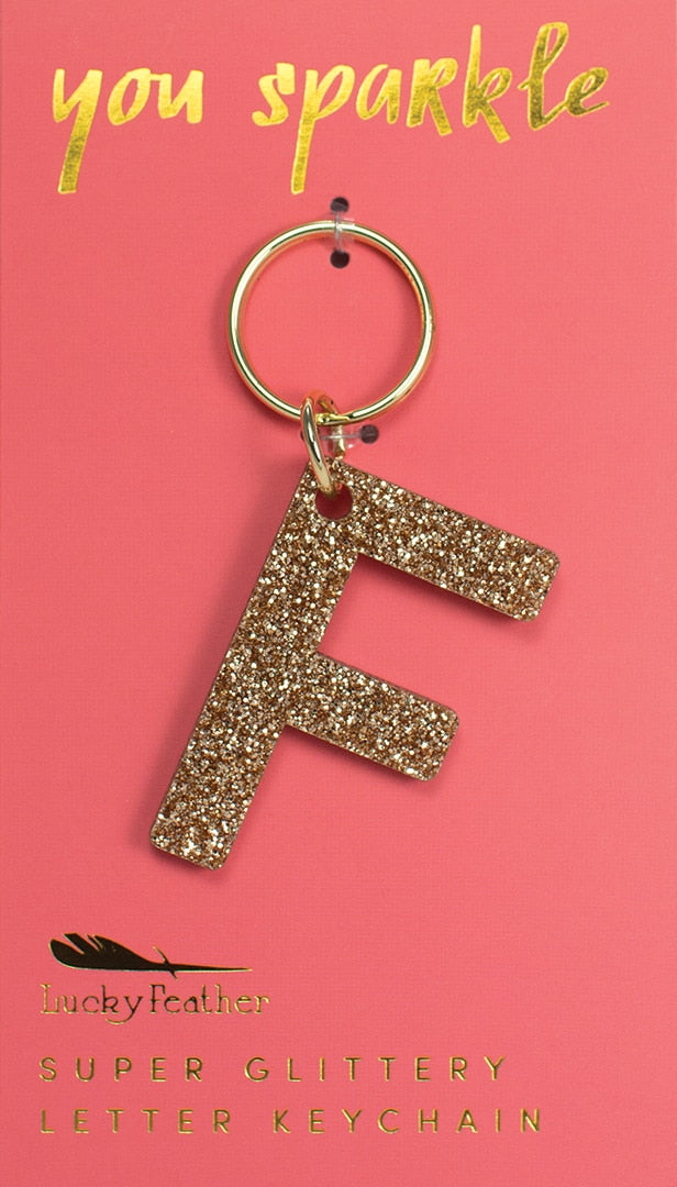 Lucky Feather Glitter Letter