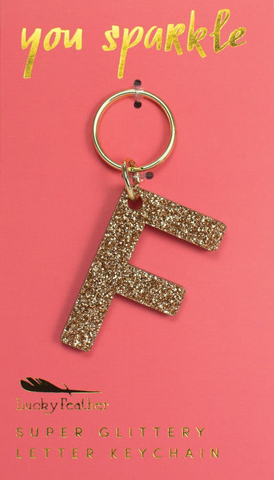 Lucky Feather Glitter Letter