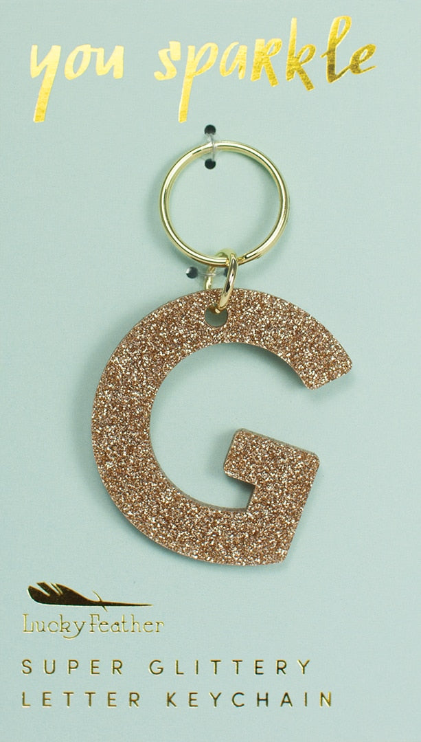 Lucky Feather Glitter Letter