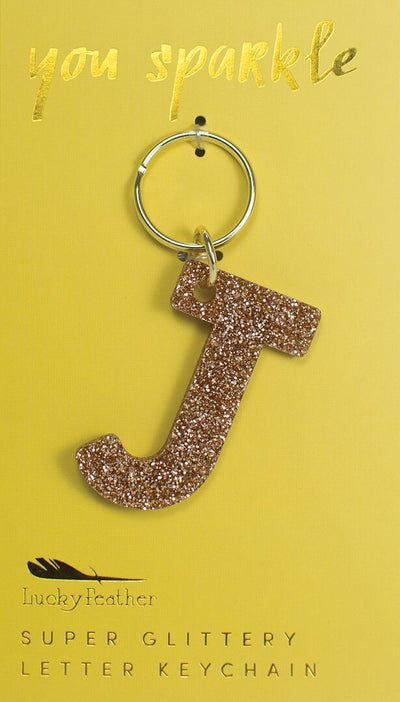 Lucky Feather Glitter Letter