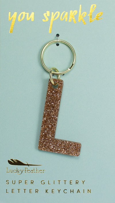 Lucky Feather Glitter Letter