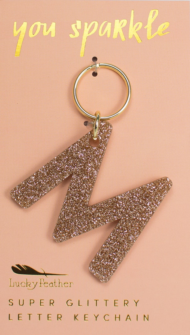 Lucky Feather Glitter Letter