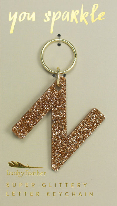 Lucky Feather Glitter Letter