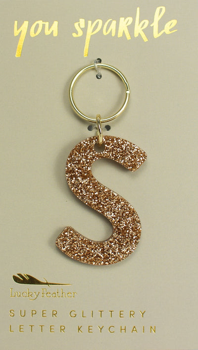 Lucky Feather Glitter Letter