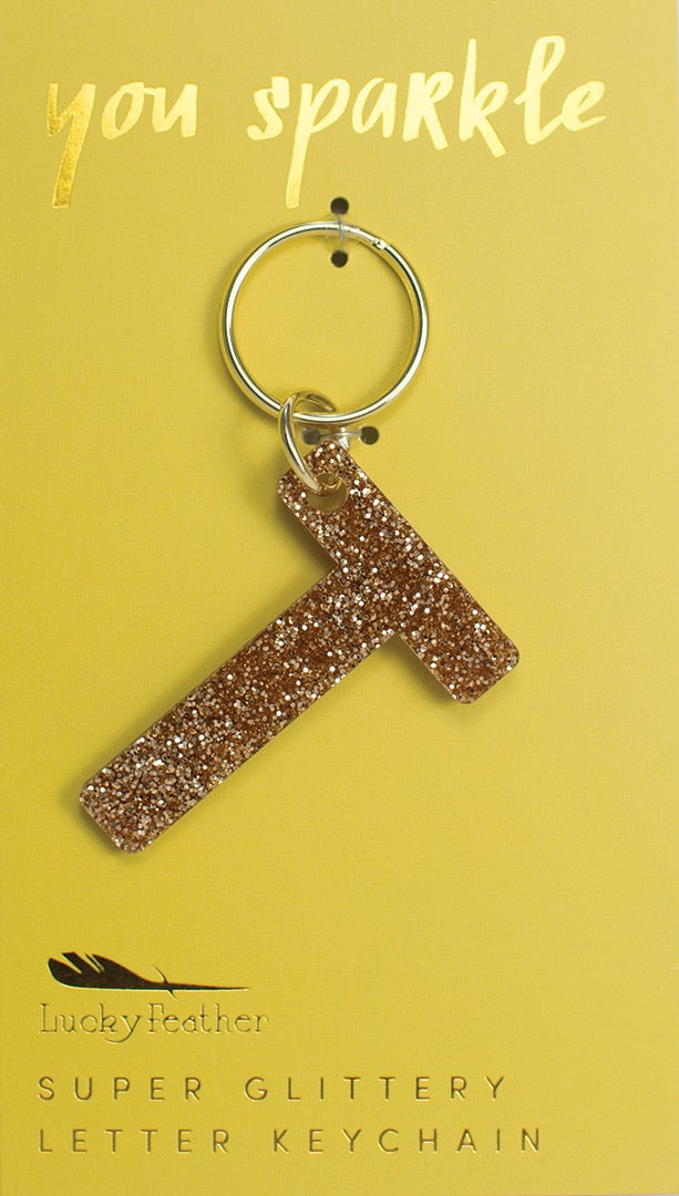 Lucky Feather Glitter Letter