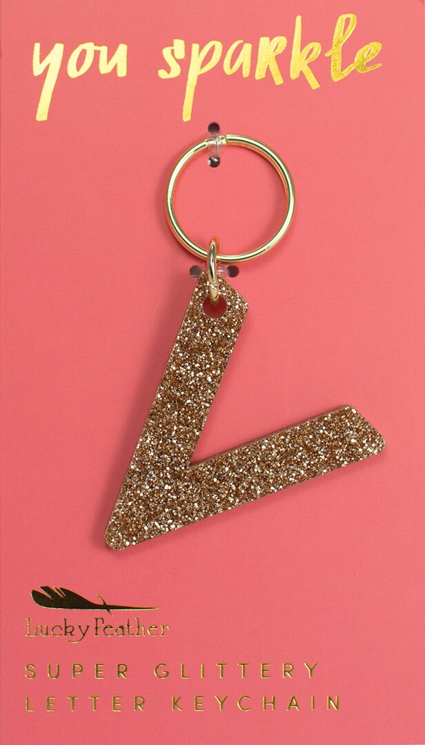 Lucky Feather Glitter Letter