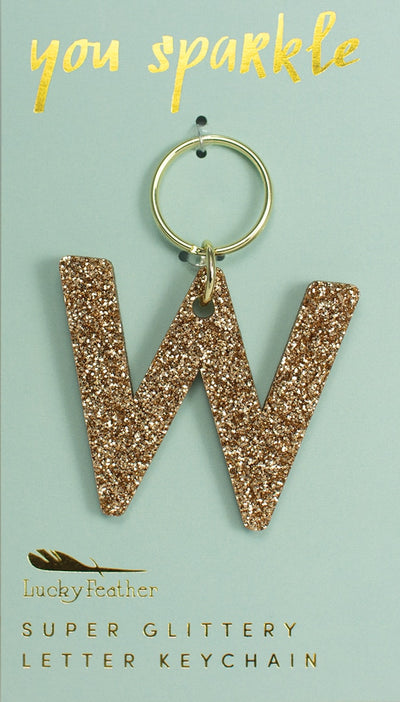 Lucky Feather Glitter Letter