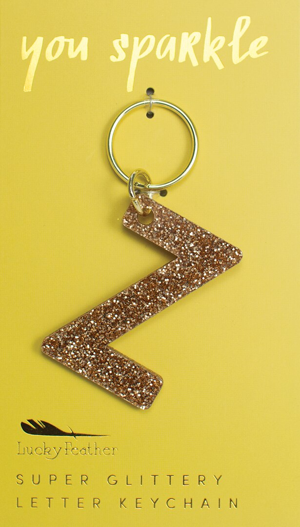 Lucky Feather Glitter Letter