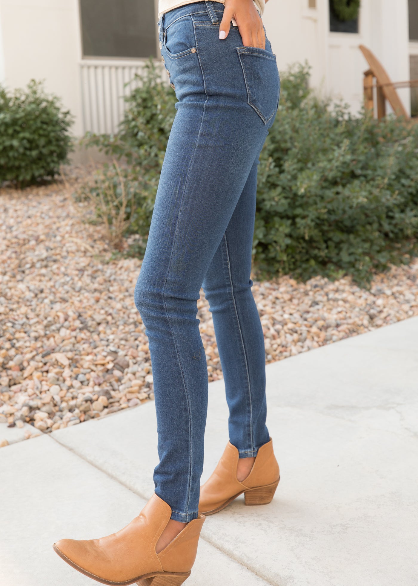 Kacey Medium High Rise Skinny Jeans