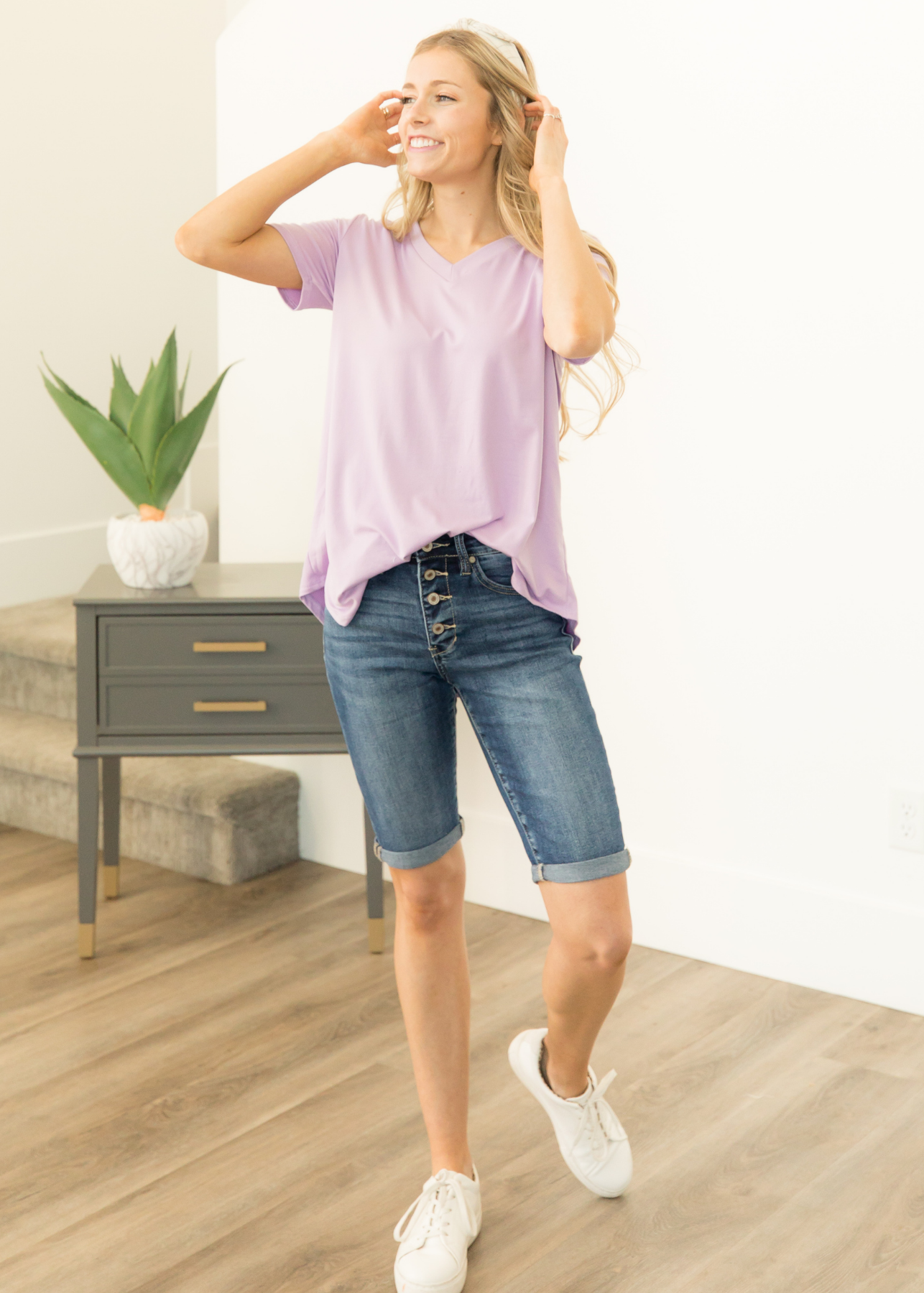 Karly High Rise Bermuda Shorts