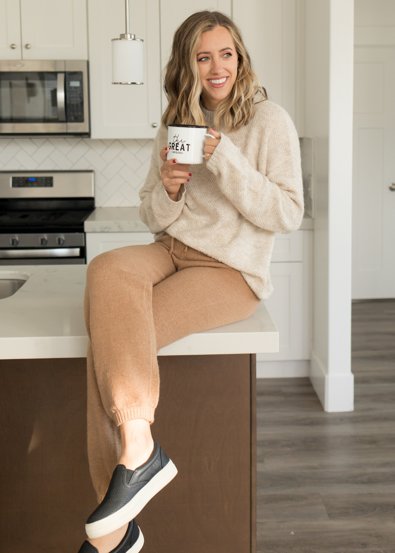 The Great Indoors White Enamel Mug