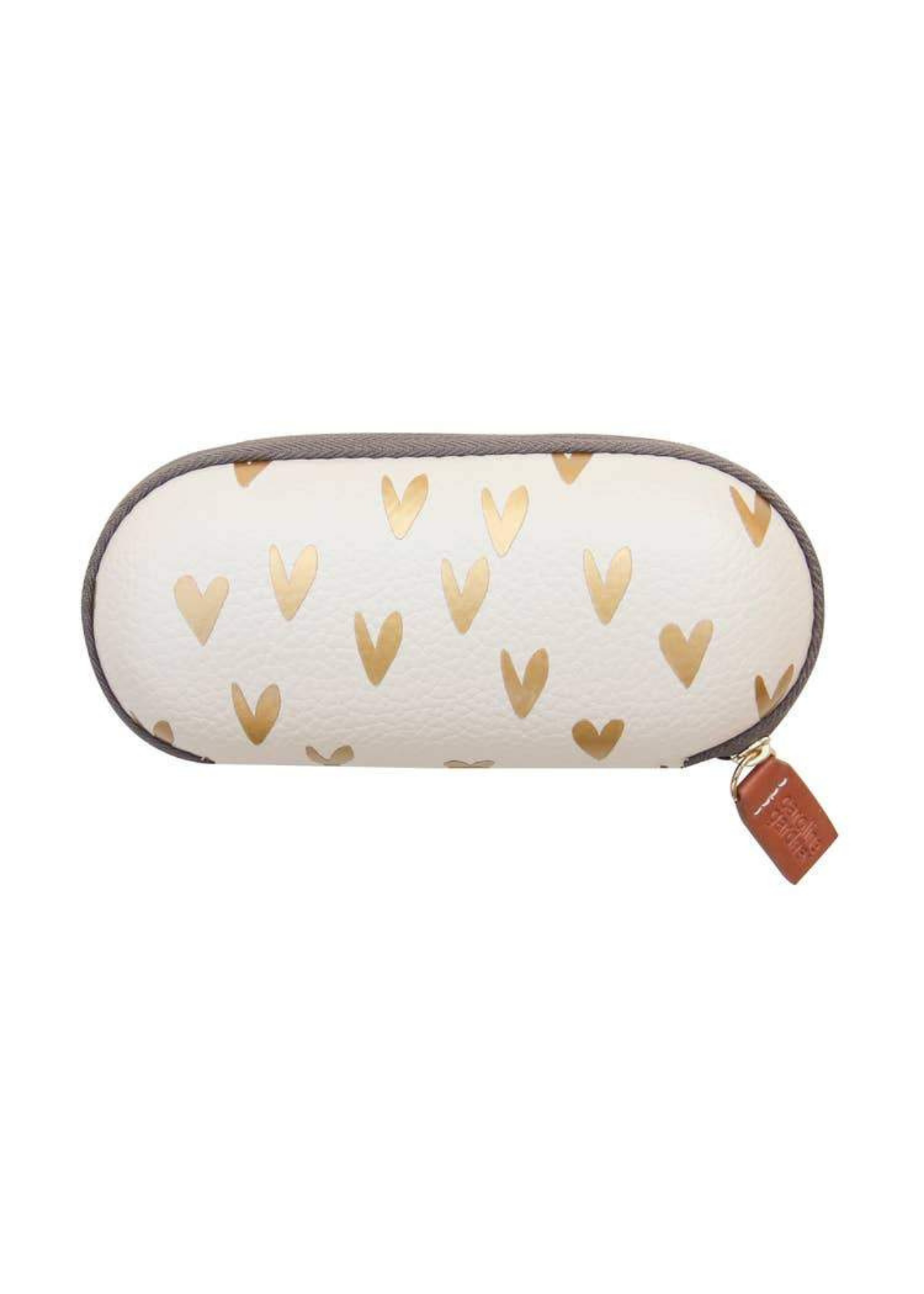 Gold Heart Glasses Case