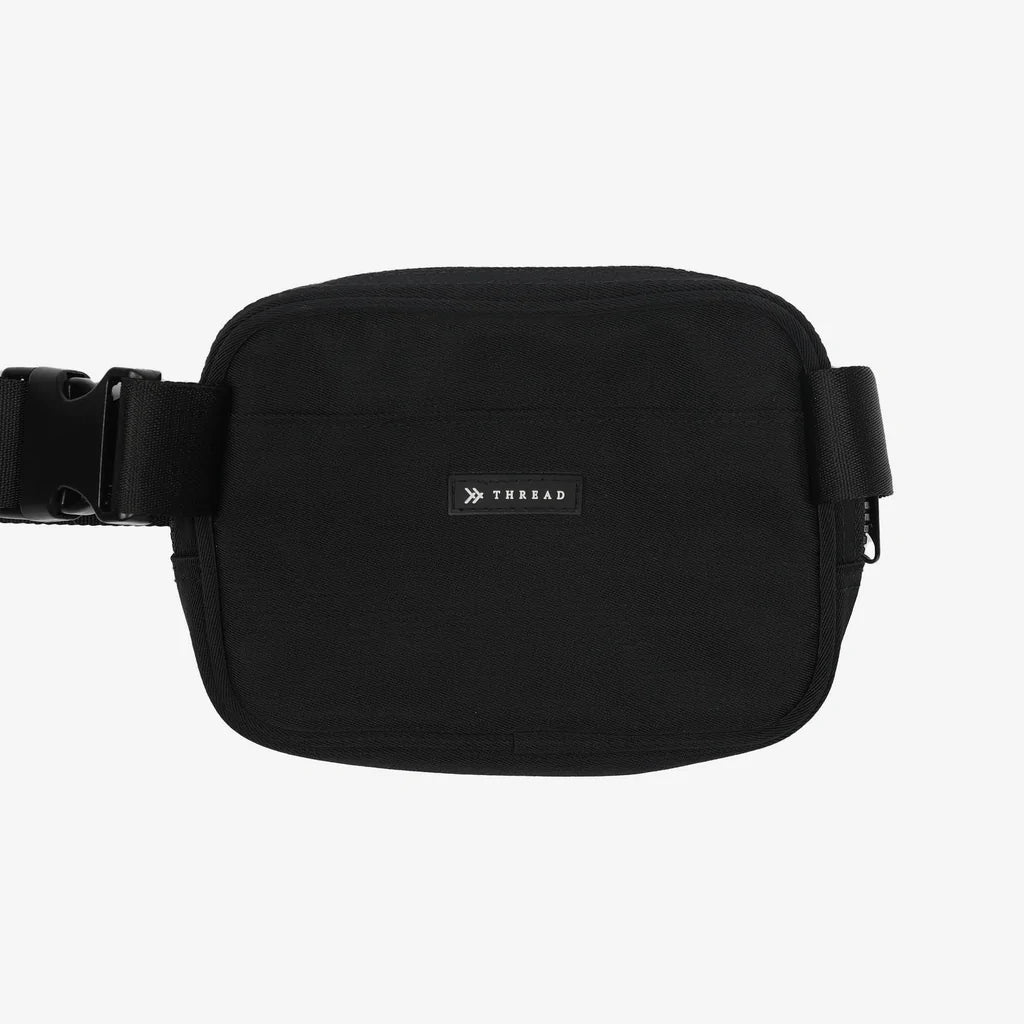 Thread Wallets Black Fanny Pack