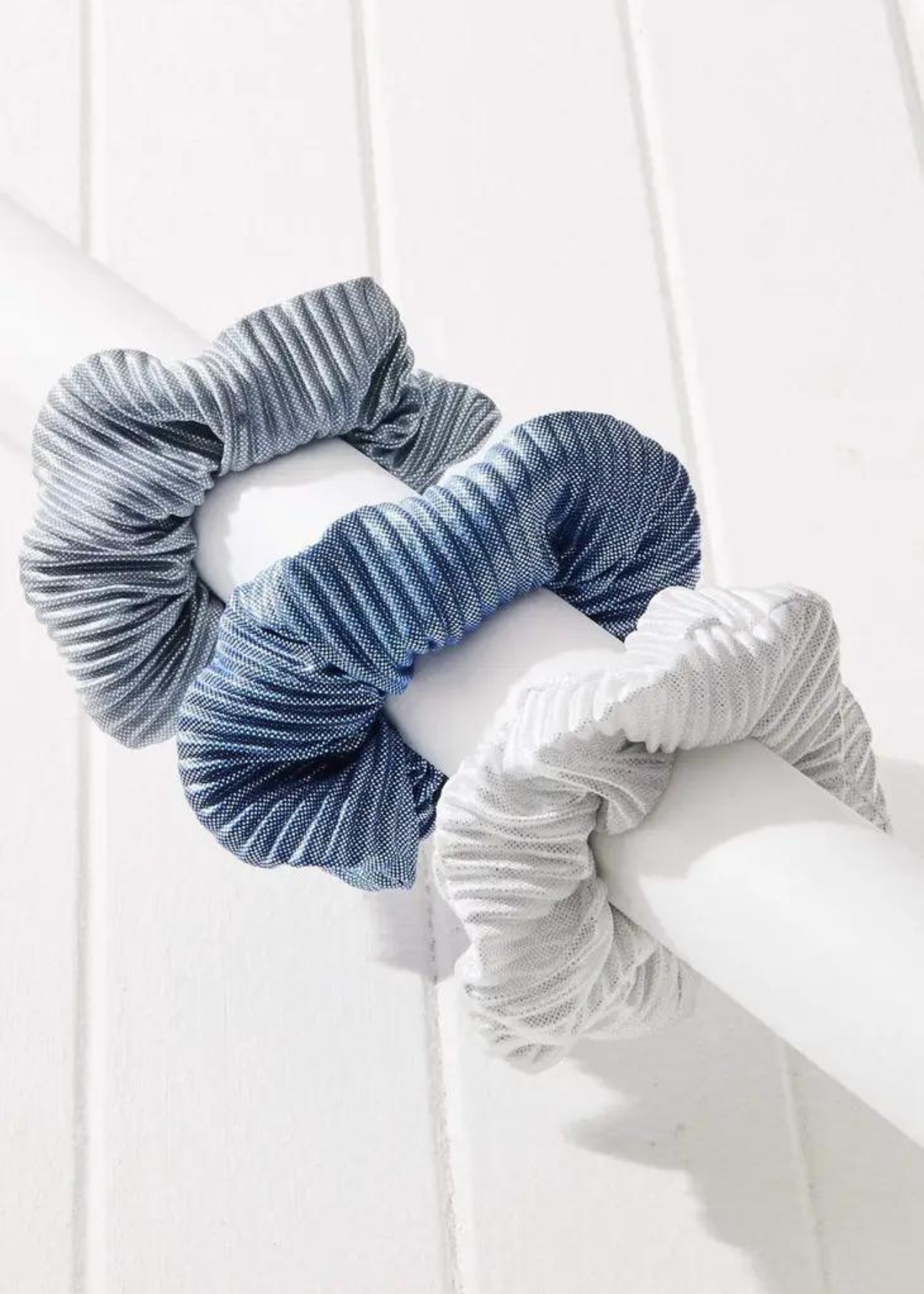 Sarina Blue Scrunchie Set