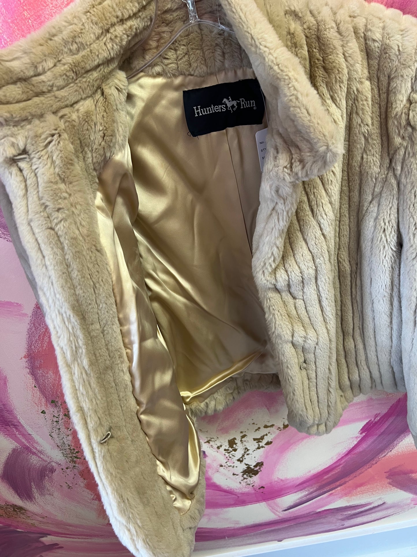 (SMALL) Vintage Faux Fur Crop Jacket