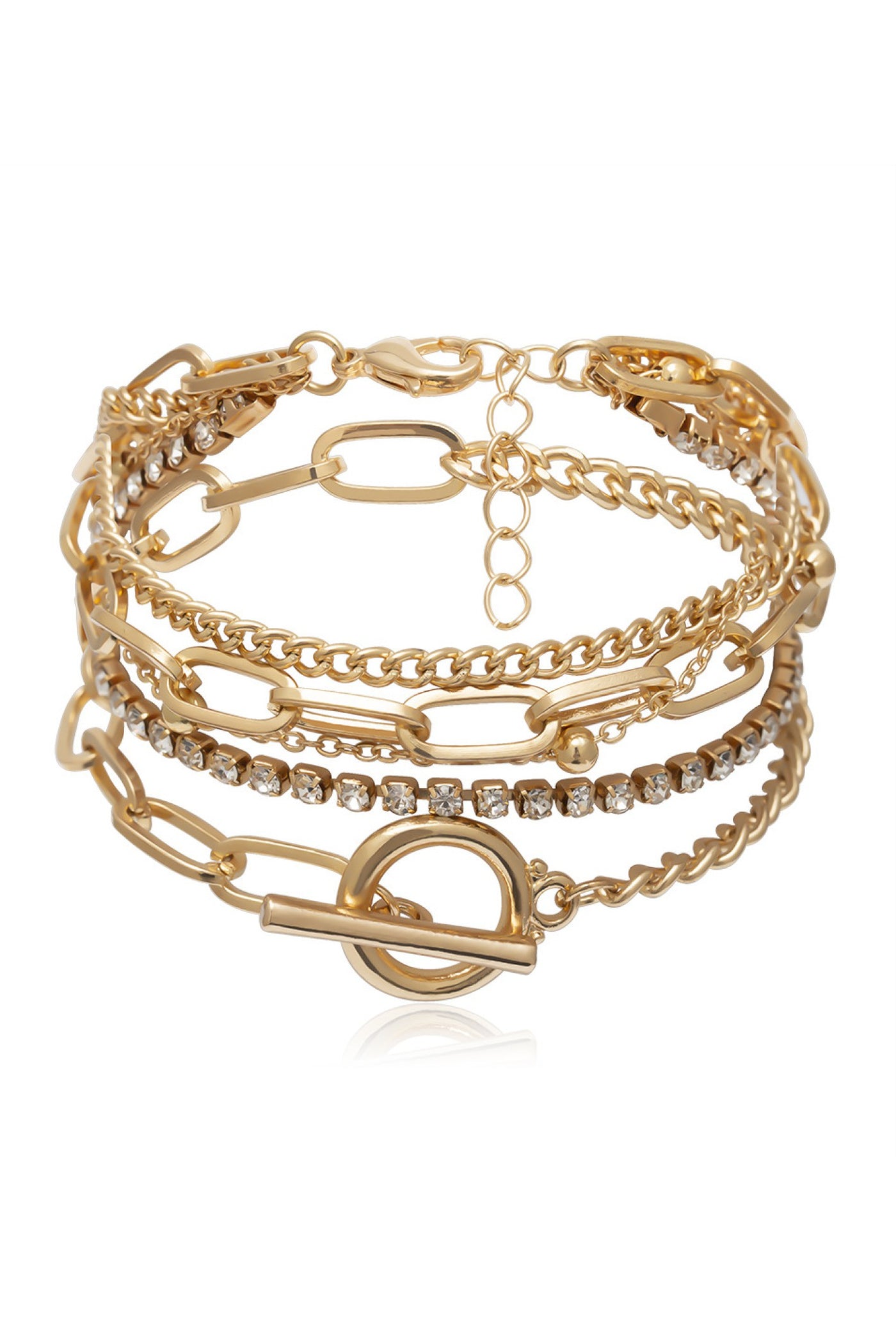 Natalie Layered Paper Clip Chain Bracelet