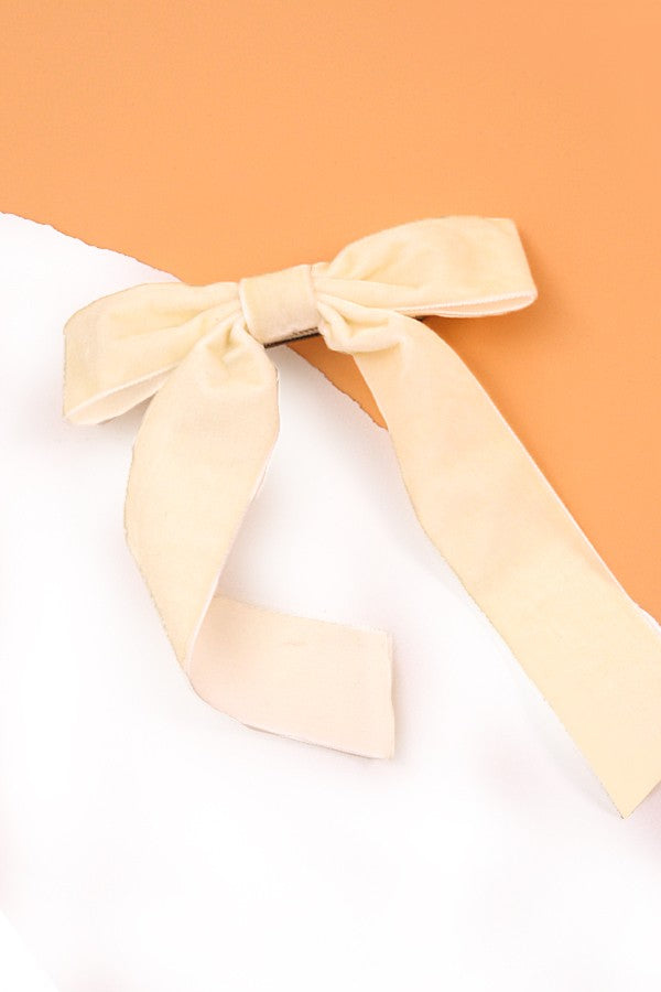 Narissa Ivory Velvet Bow