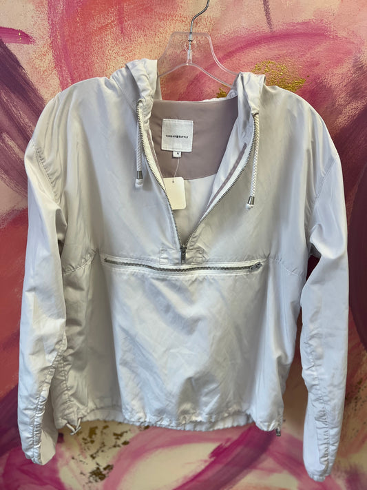 (SMALL) White Windbreaker