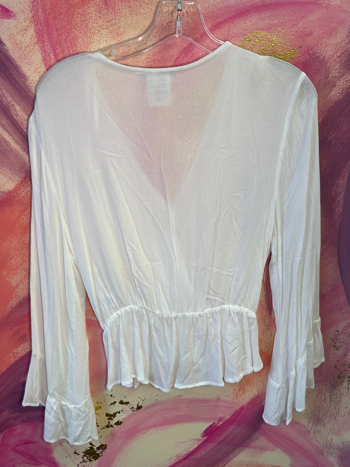 (Small) White Bell Sleeve Top