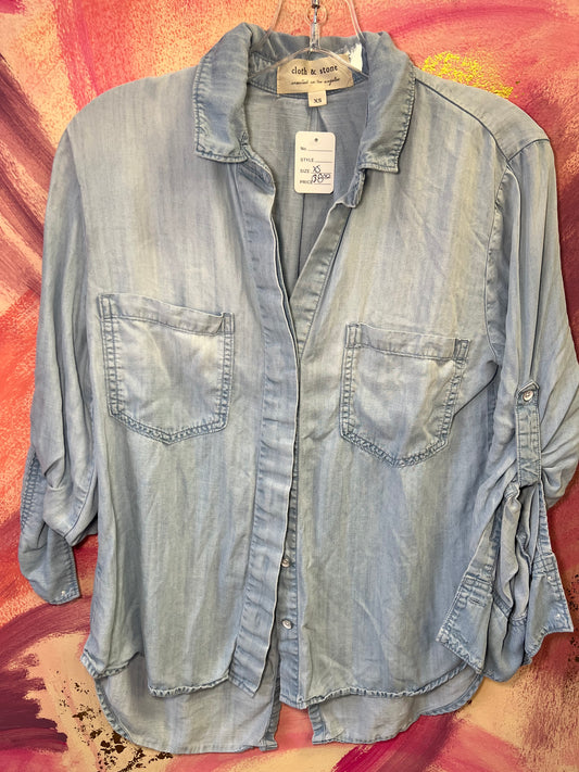 (XS) Anthropology Chambray Denim