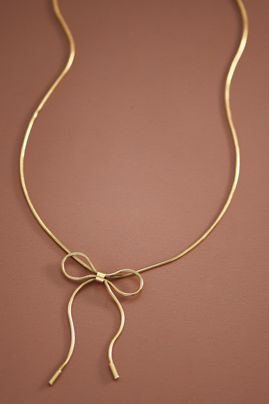 Aurelia 18K Bow Necklace