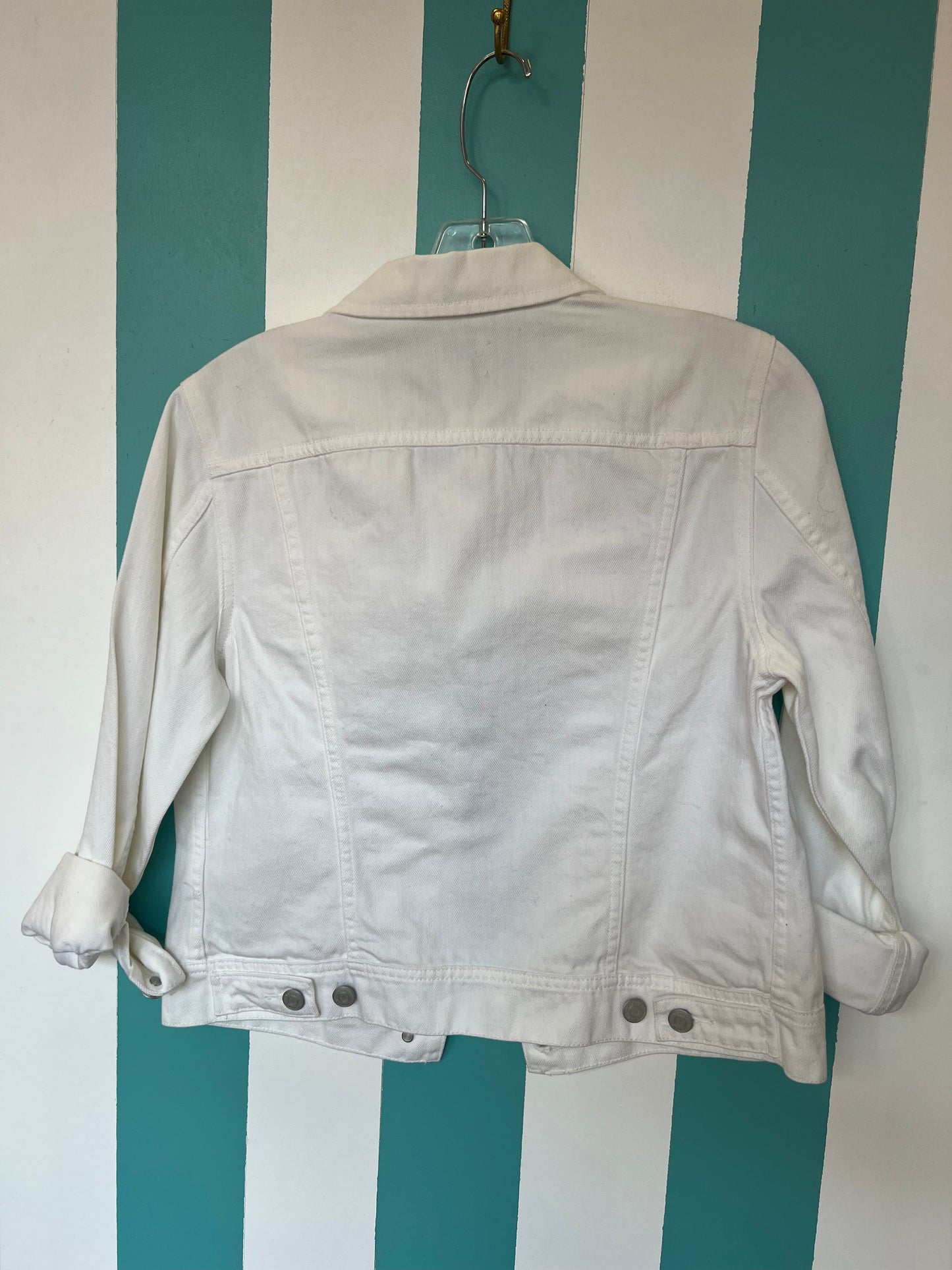 (SMALL) J.Crew White Crop Denim Jacket