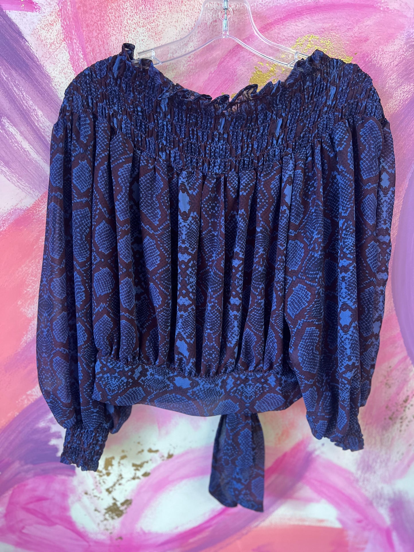 (SMALL) Snake Print Top