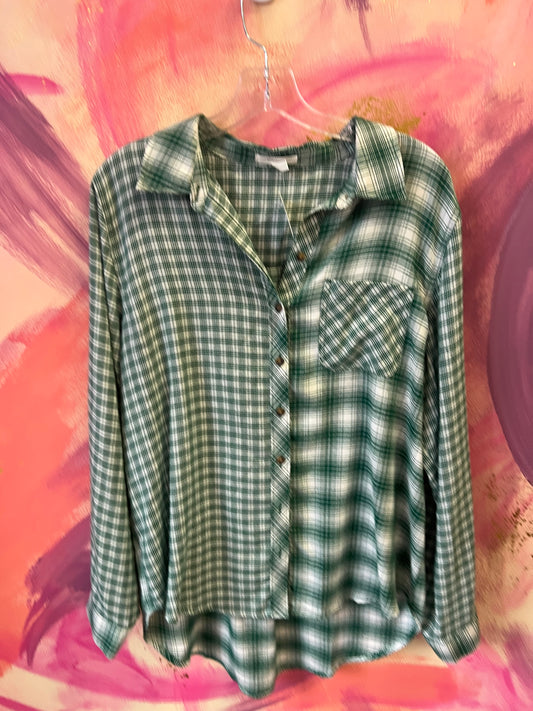 (Large) Green Flannel