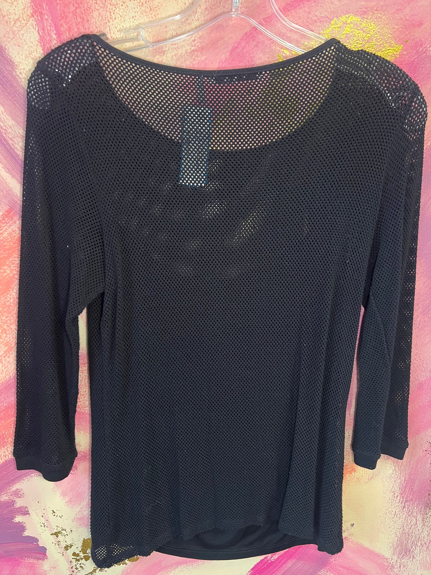 (Medium) Black Fishnet Top