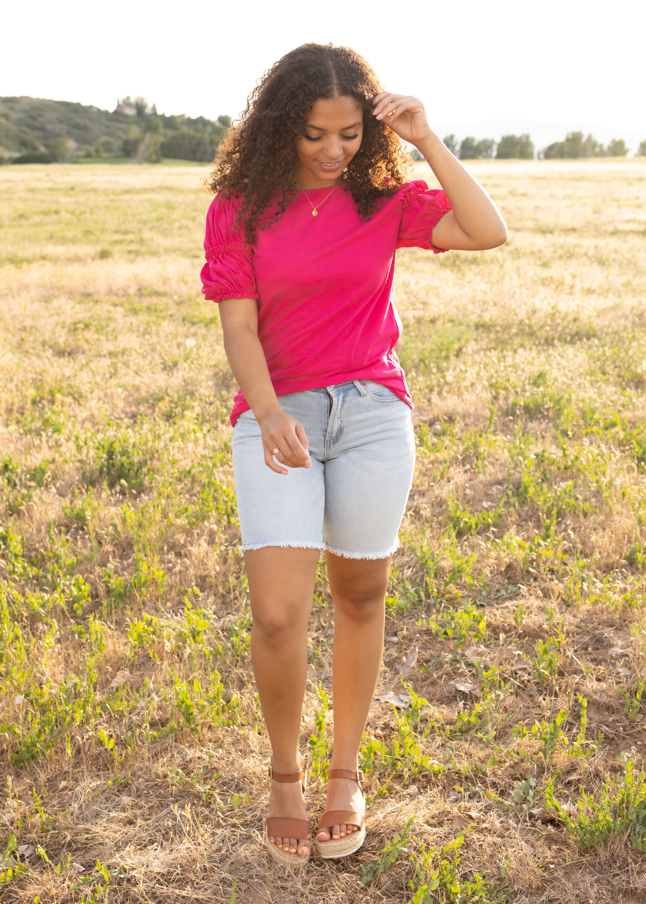 Dark fuchsia top