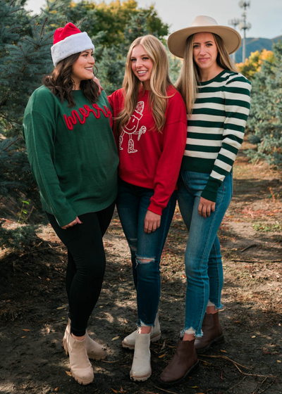 Merry Green Crewneck Sweater